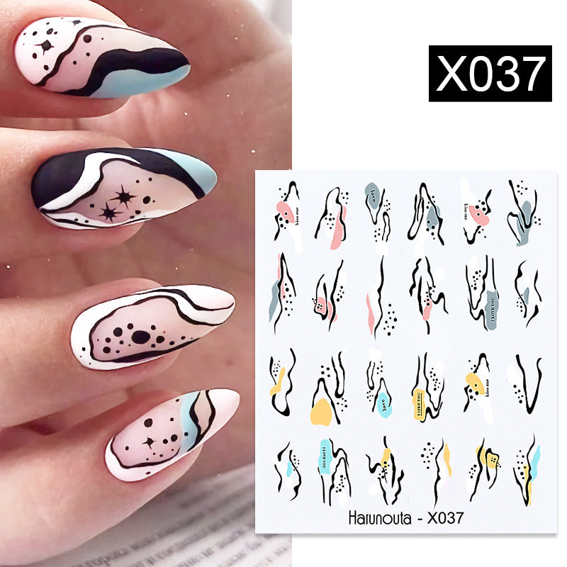 Nail Art Butterfly Sticker Flower Leaf Decal