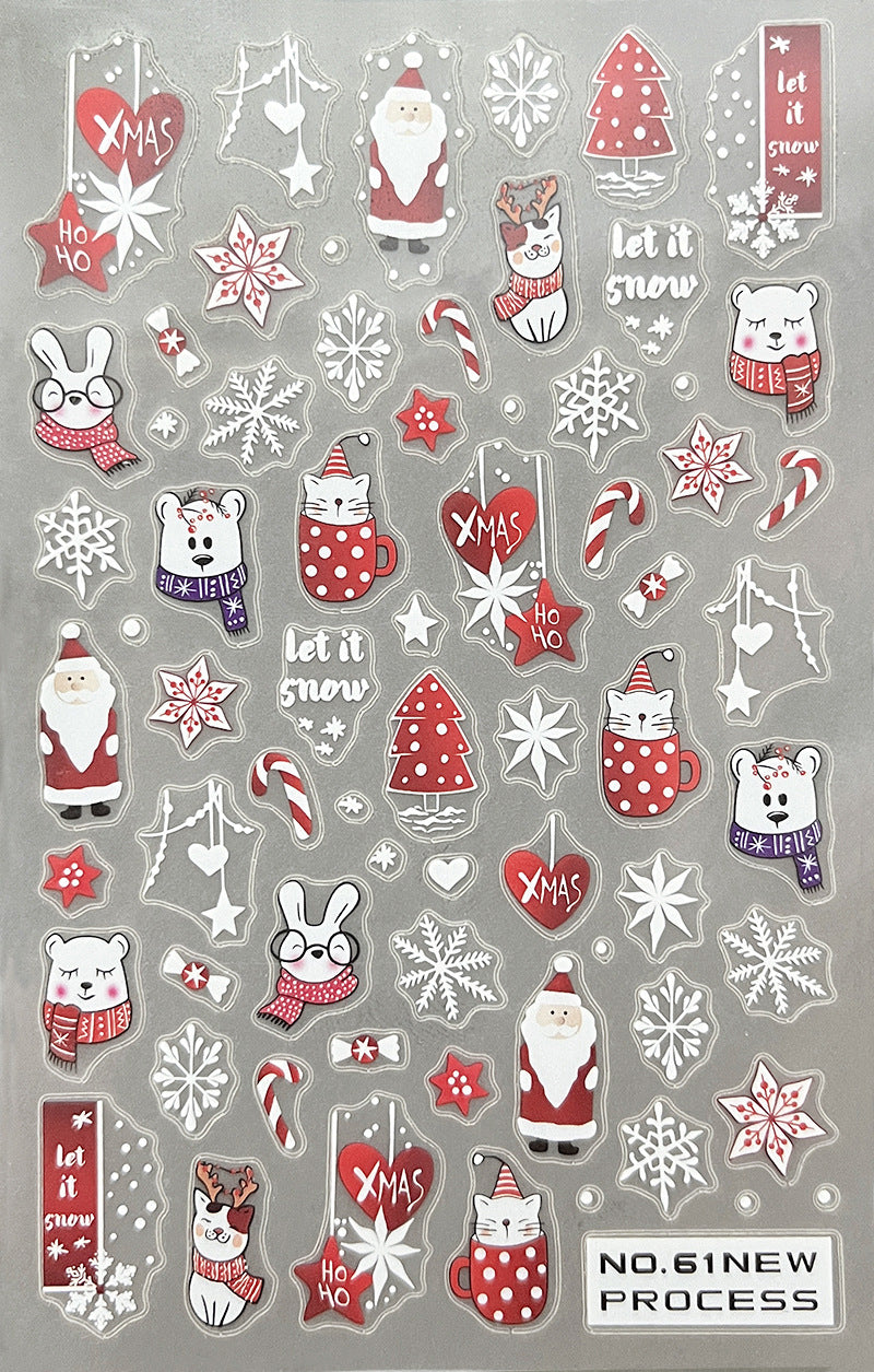 Thin Tough Thin Matte Nail Sticker Christmas