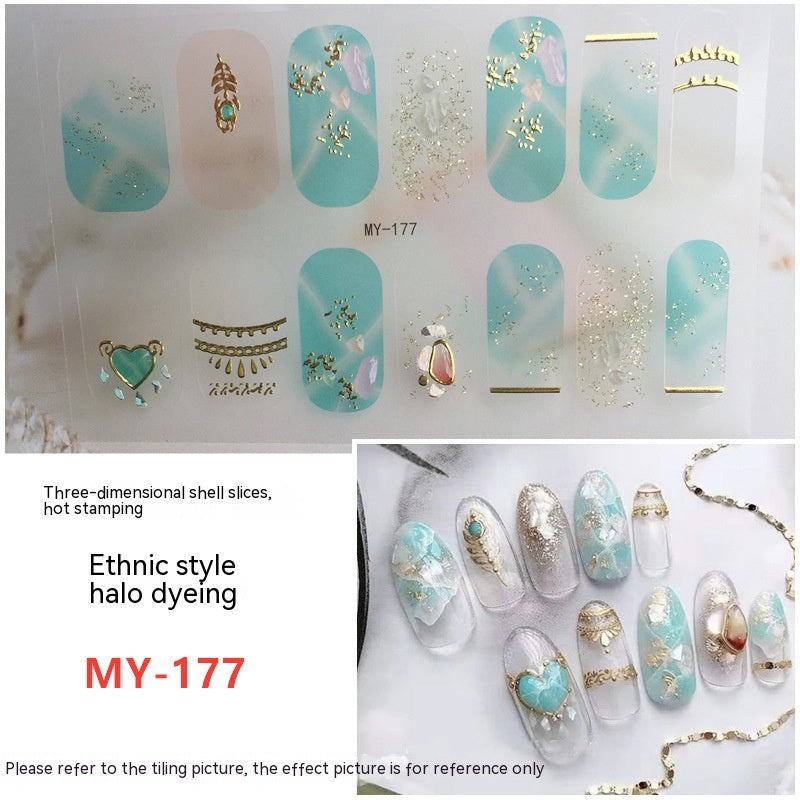 Baking-free Gel Three-dimensional Nail Stickers Full Paste Waterproof And Durable