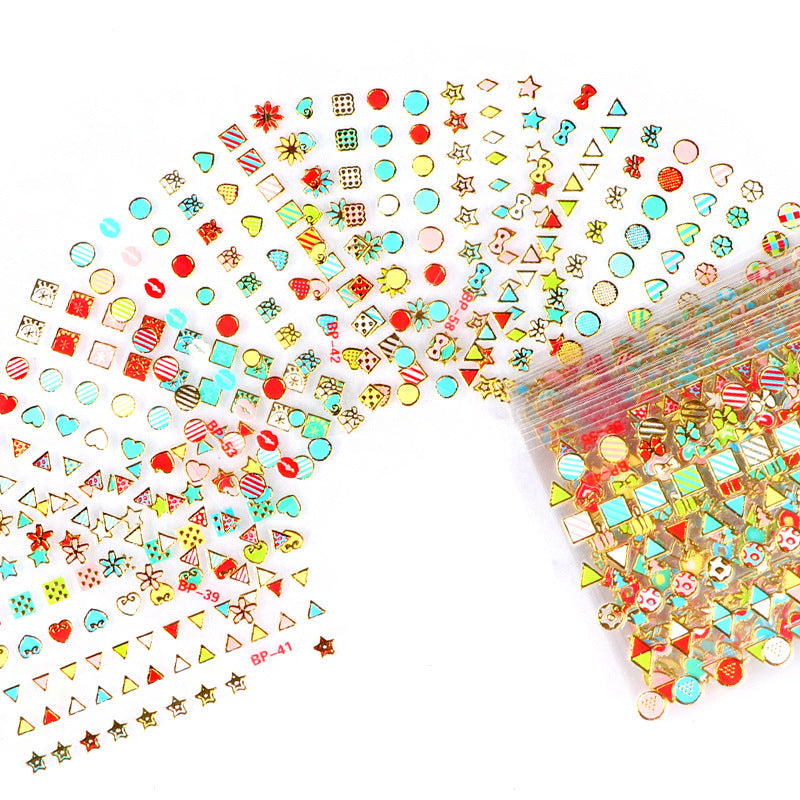 3D Three-dimensional Manicure Bronzing Sticker Butterfly Flower