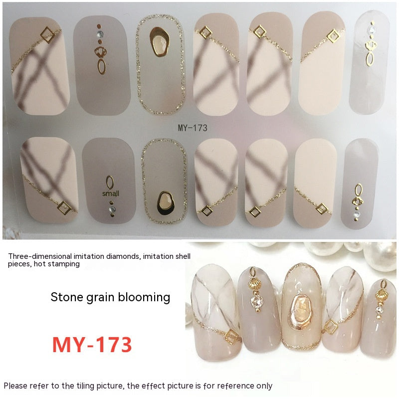 Baking-free Gel Three-dimensional Nail Stickers Full Paste Waterproof And Durable