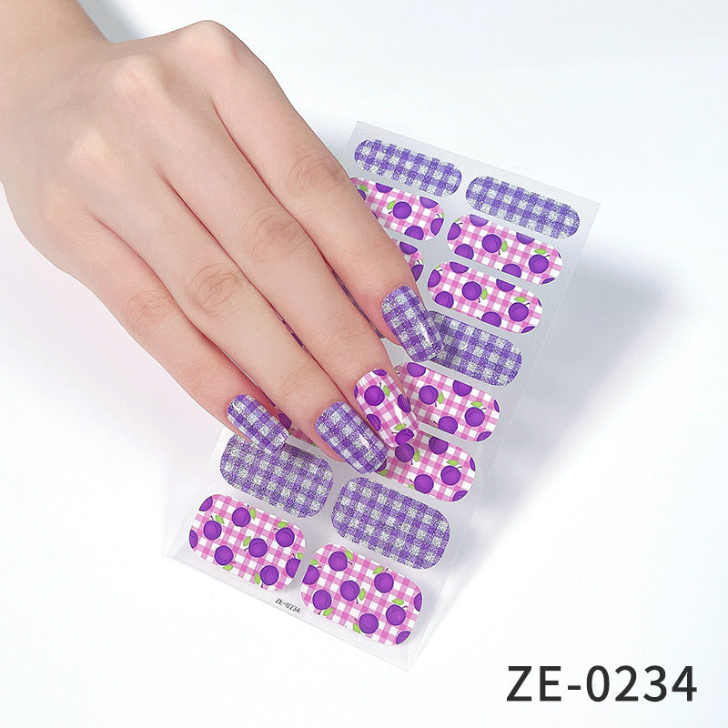 Fashion Christmas Waterproof Manicure Stickers