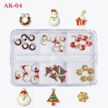 Nail Ornament Alloy Christmas Snowflake Series