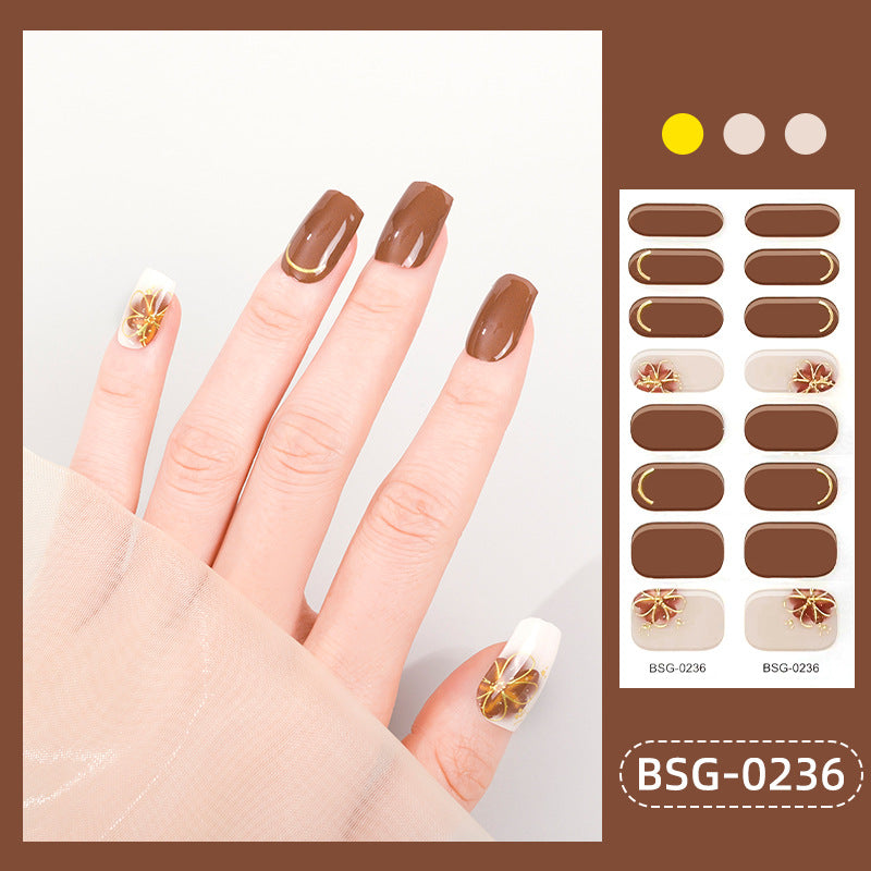 Glue Gilding Semi-curing Nail Sticker