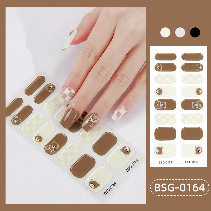 Glue Gilding Semi-curing Nail Sticker