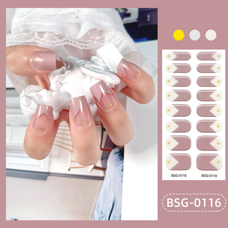 Glue Gilding Semi-curing Nail Sticker