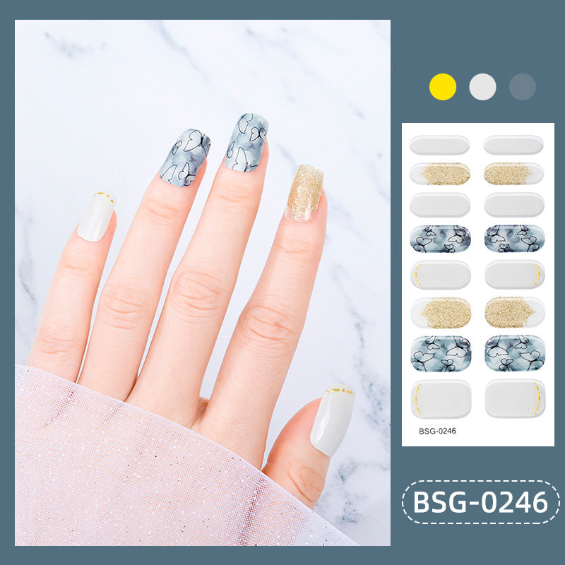 Glue Gilding Semi-curing Nail Sticker
