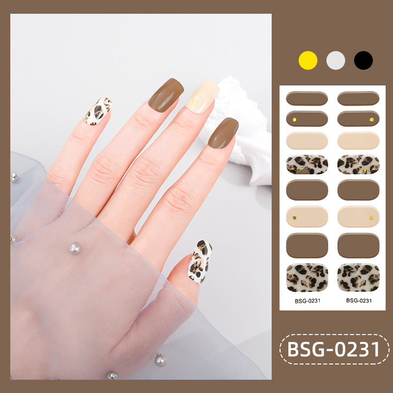 Glue Gilding Semi-curing Nail Sticker