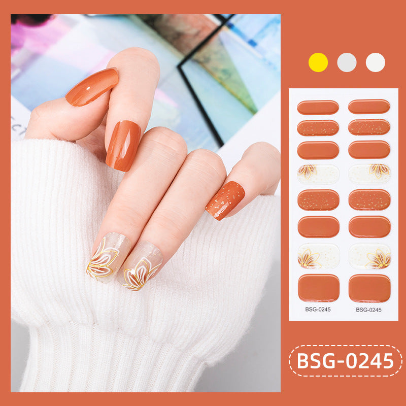 Glue Gilding Semi-curing Nail Sticker
