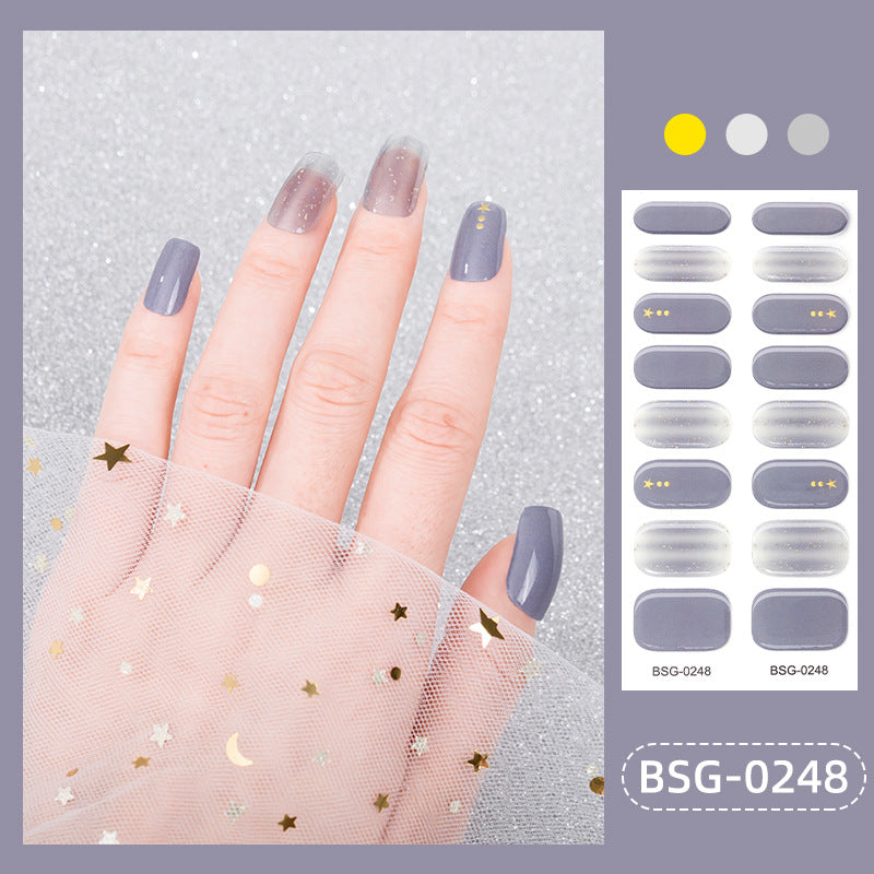 Glue Gilding Semi-curing Nail Sticker