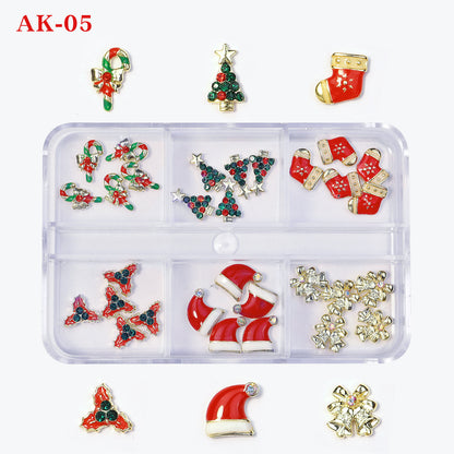 Nail Ornament Alloy Christmas Snowflake Series