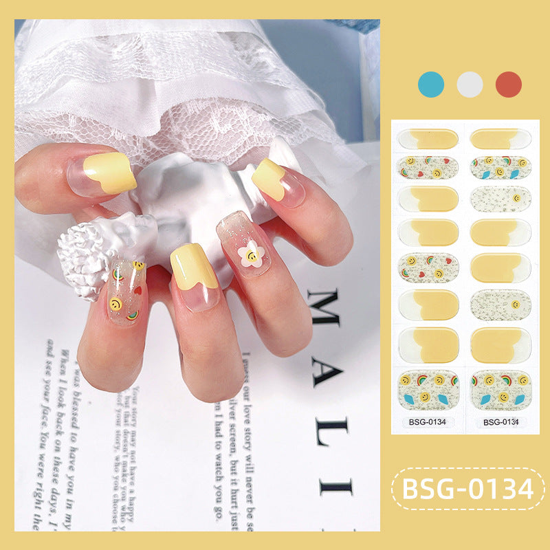 Glue Gilding Semi-curing Nail Sticker