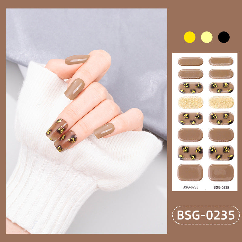 Glue Gilding Semi-curing Nail Sticker