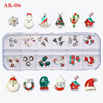 Nail Ornament Alloy Christmas Snowflake Series