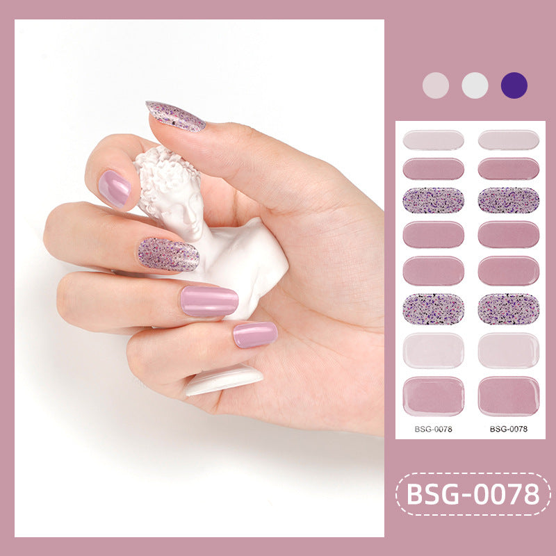 Glue Gilding Semi-curing Nail Sticker