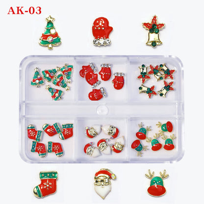 Nail Ornament Alloy Christmas Snowflake Series