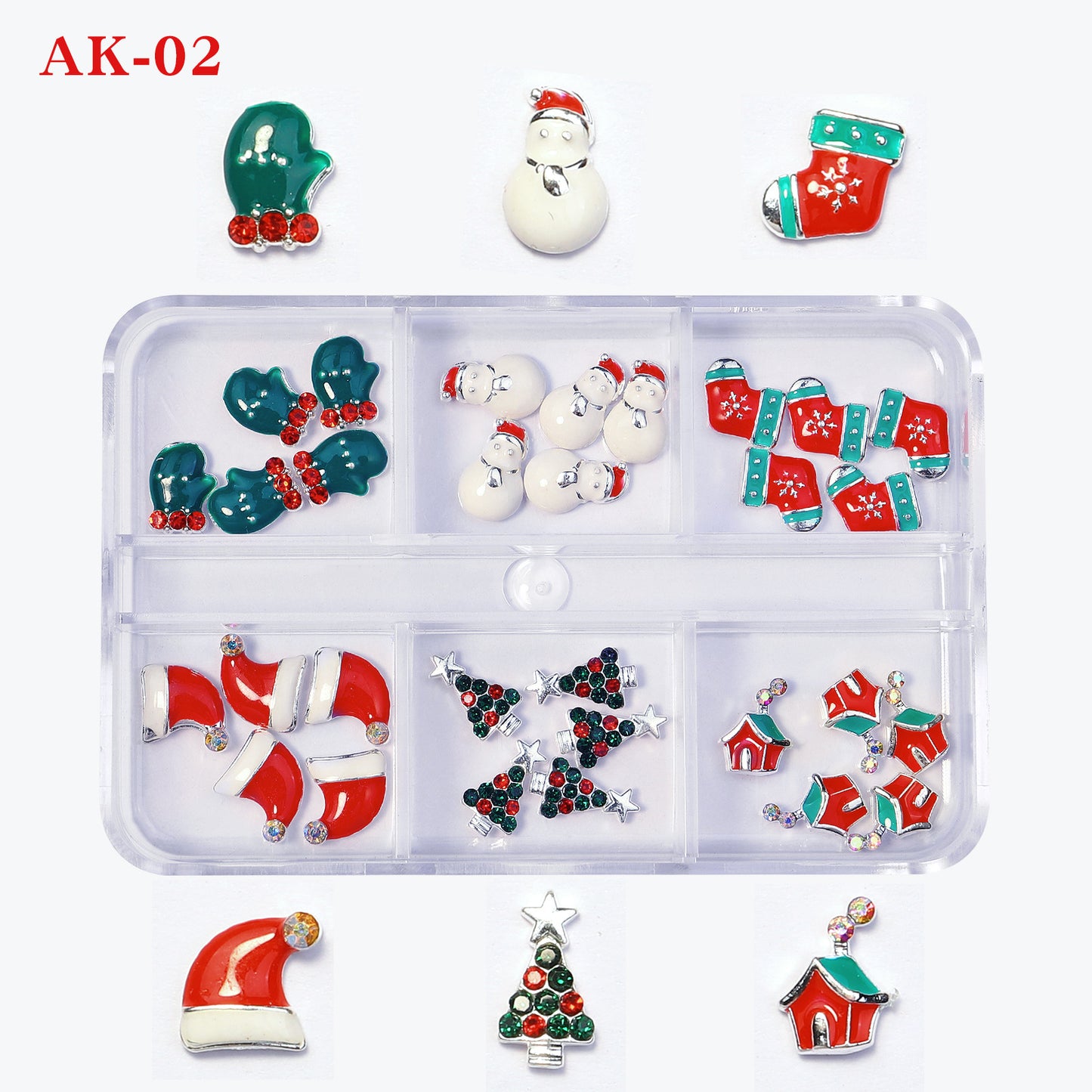 Nail Ornament Alloy Christmas Snowflake Series