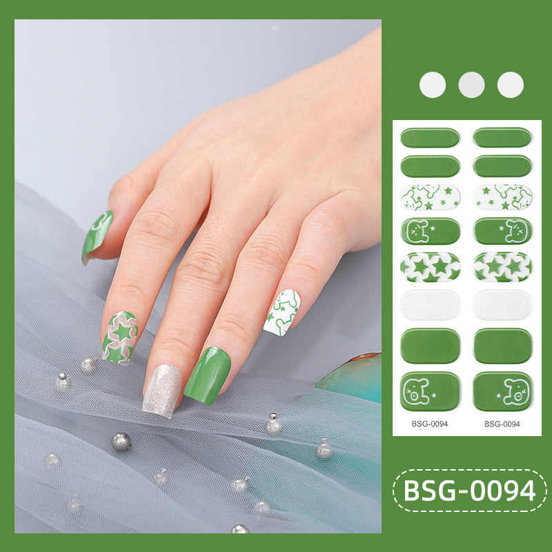 Glue Gilding Semi-curing Nail Sticker