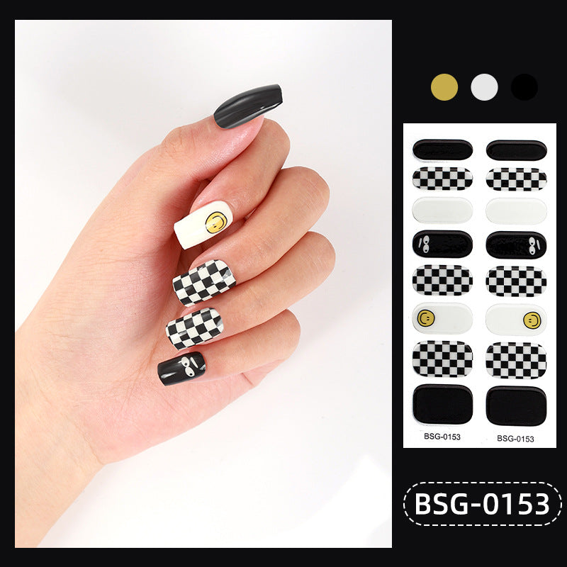 Glue Gilding Semi-curing Nail Sticker