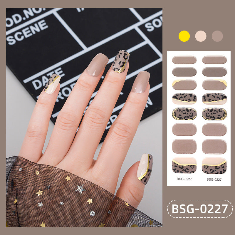 Glue Gilding Semi-curing Nail Sticker