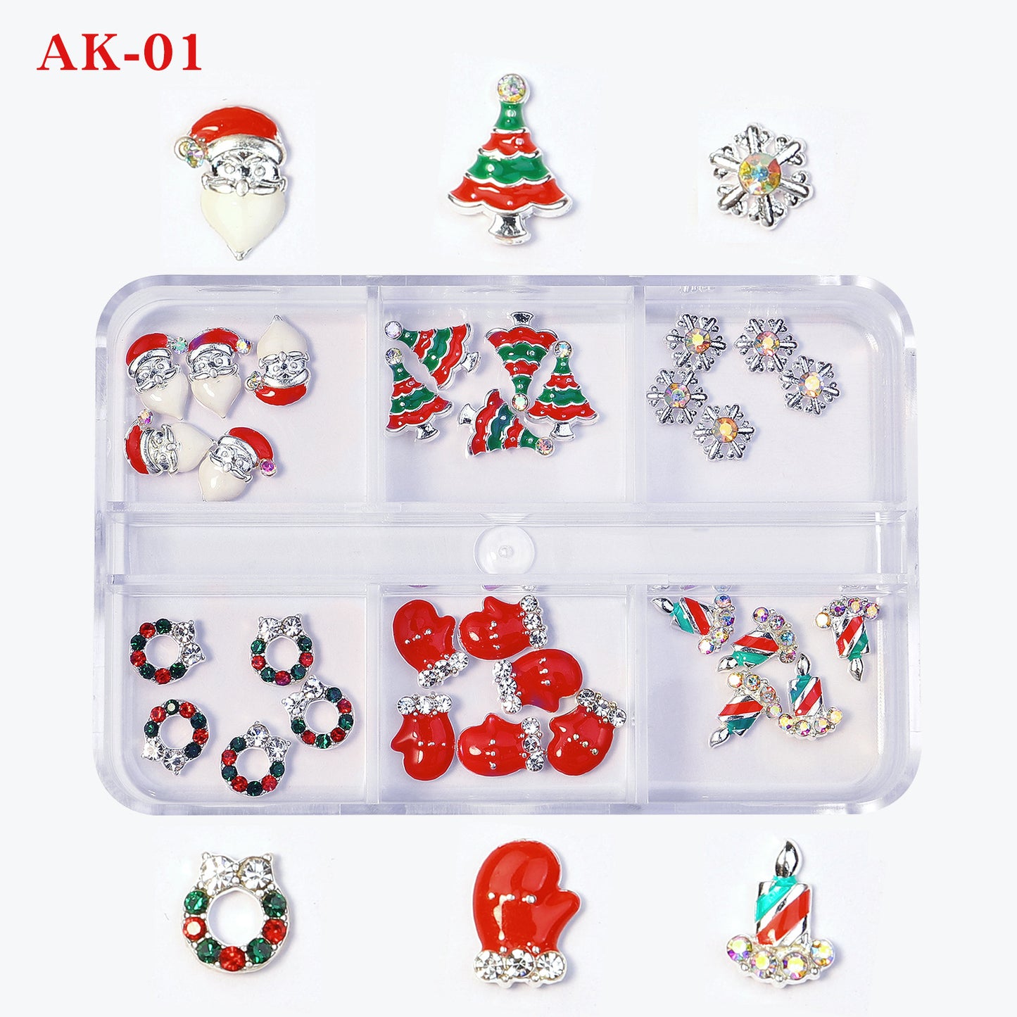 Nail Ornament Alloy Christmas Snowflake Series