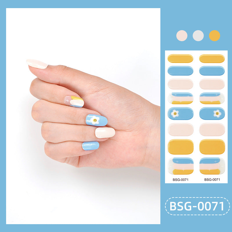 Glue Gilding Semi-curing Nail Sticker