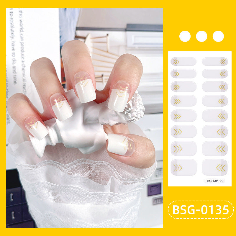 Glue Gilding Semi-curing Nail Sticker
