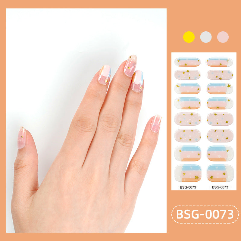 Glue Gilding Semi-curing Nail Sticker