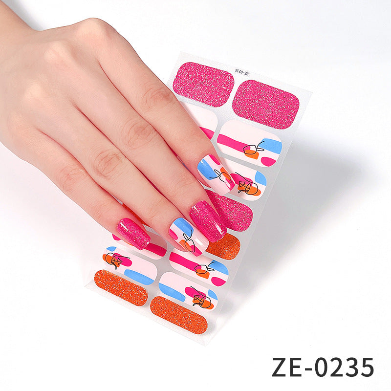 Fashion Christmas Waterproof Manicure Stickers