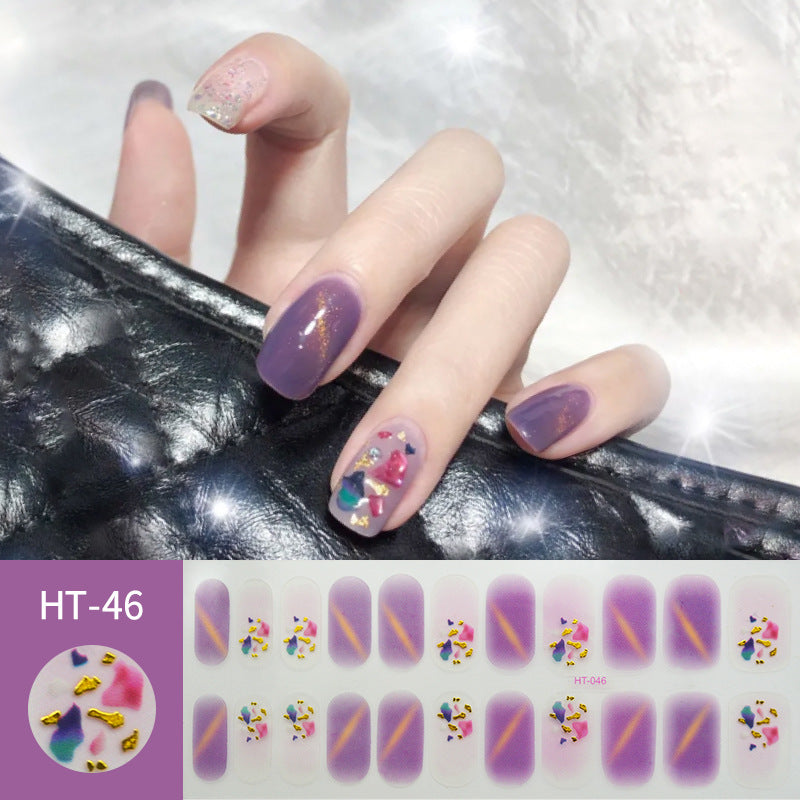 Hot Gold Star Moon Laser Nail Sticker