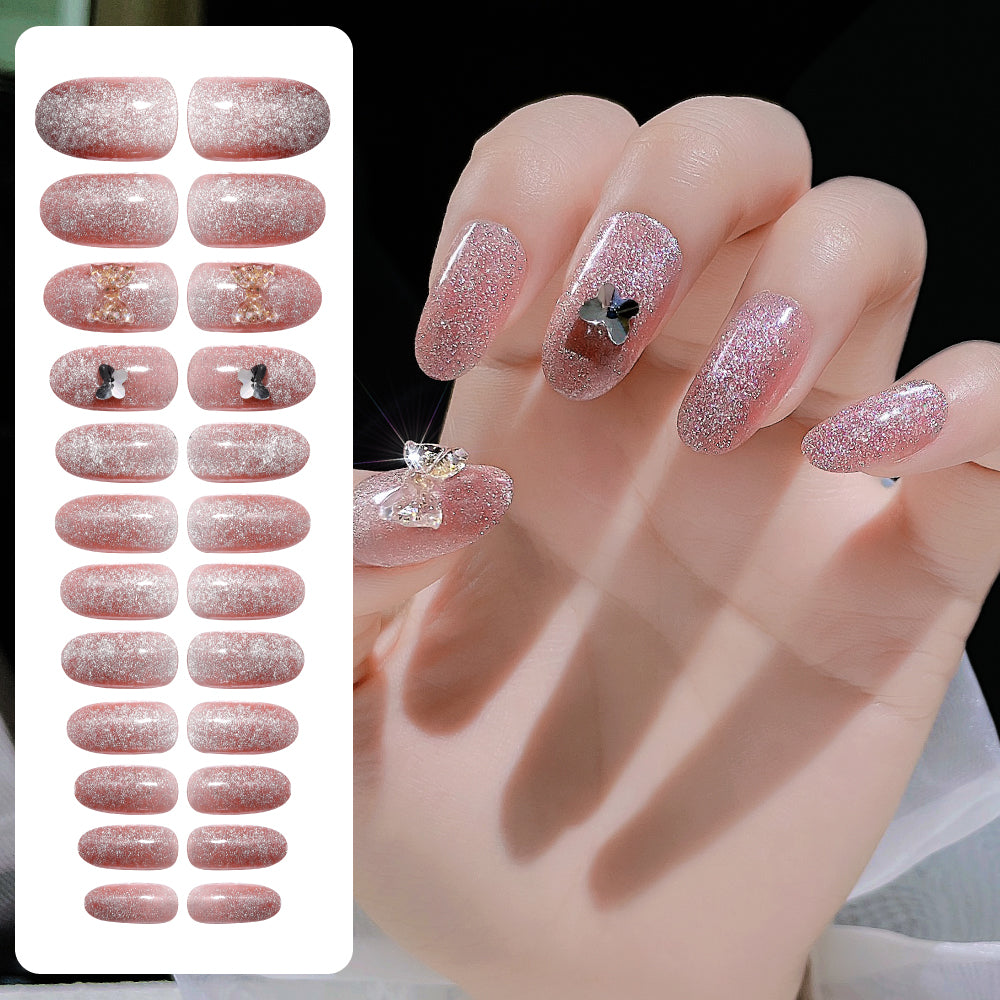 Fake Nail Patches Hand Wearing Art