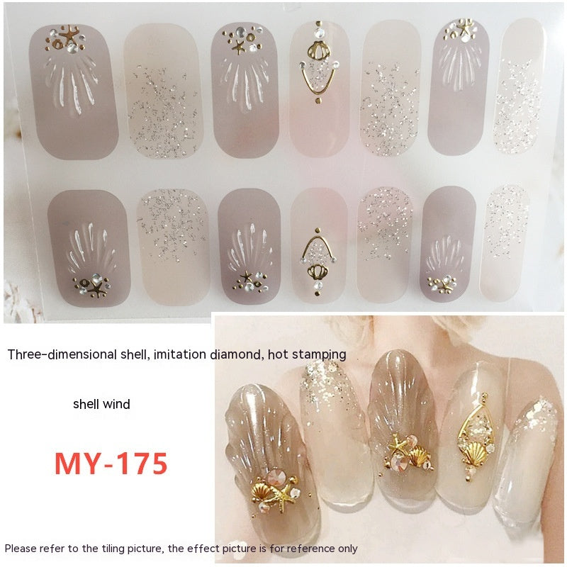 Baking-free Gel Three-dimensional Nail Stickers Full Paste Waterproof And Durable