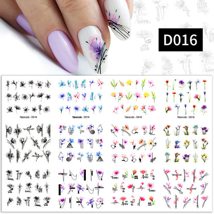 Nail Art Sticker Snake Rainbow Transfer DIY