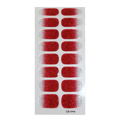 Gradient Onion Powder Manicure Tearable Color Nail Sticker