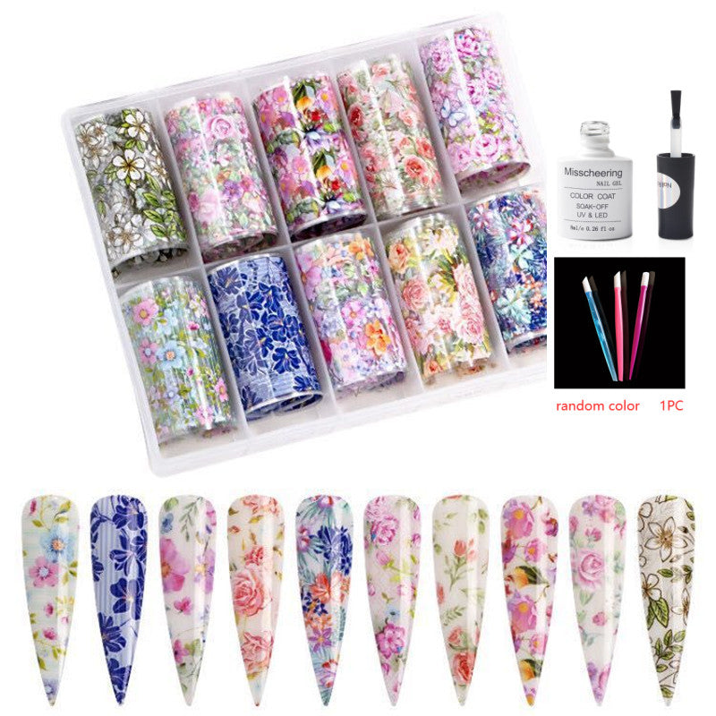 Nail Art Transfer Foils Set Of 12