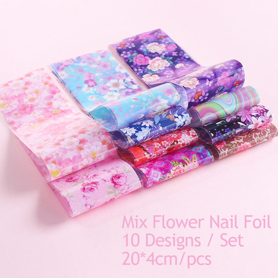 Nail Art Star Sticker Ins Valentine's Day  Flower Sea