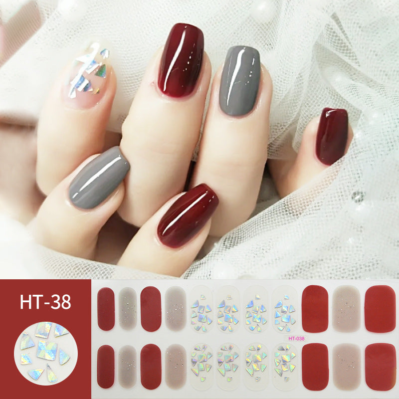 Hot Gold Star Moon Laser Nail Sticker