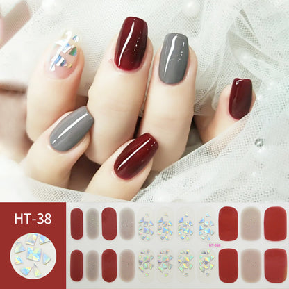 Hot Gold Star Moon Laser Nail Sticker