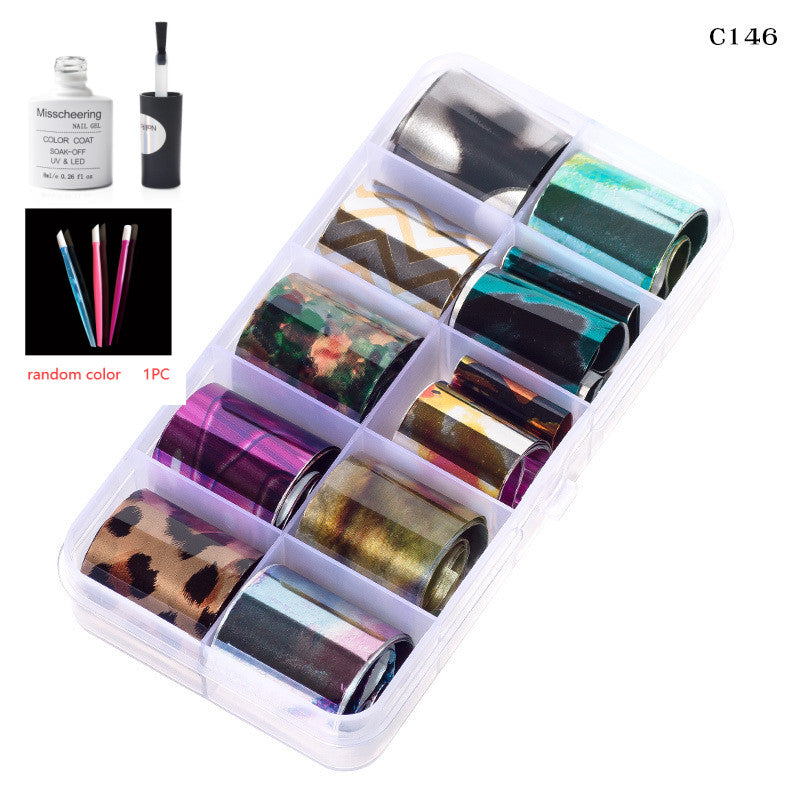 Nail Art Transfer Foils Set Of 12