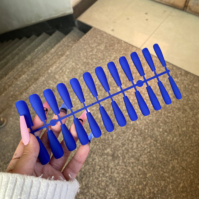 24pcs Mix Colors Matte Super Ong Coffin False Nail Ballet