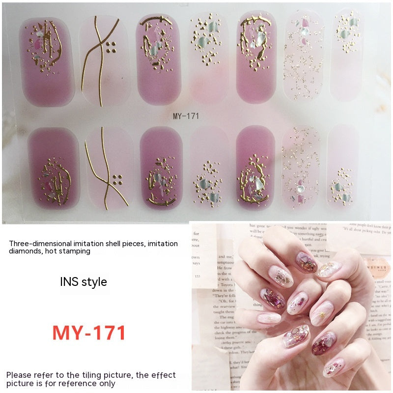 Baking-free Gel Three-dimensional Nail Stickers Full Paste Waterproof And Durable