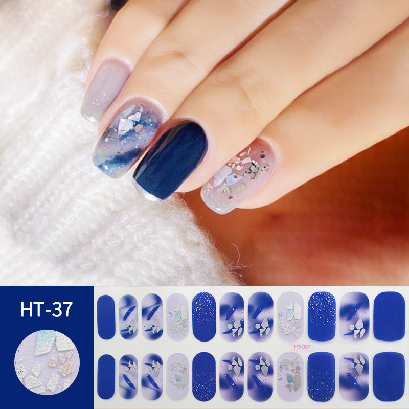 Hot Gold Star Moon Laser Nail Sticker