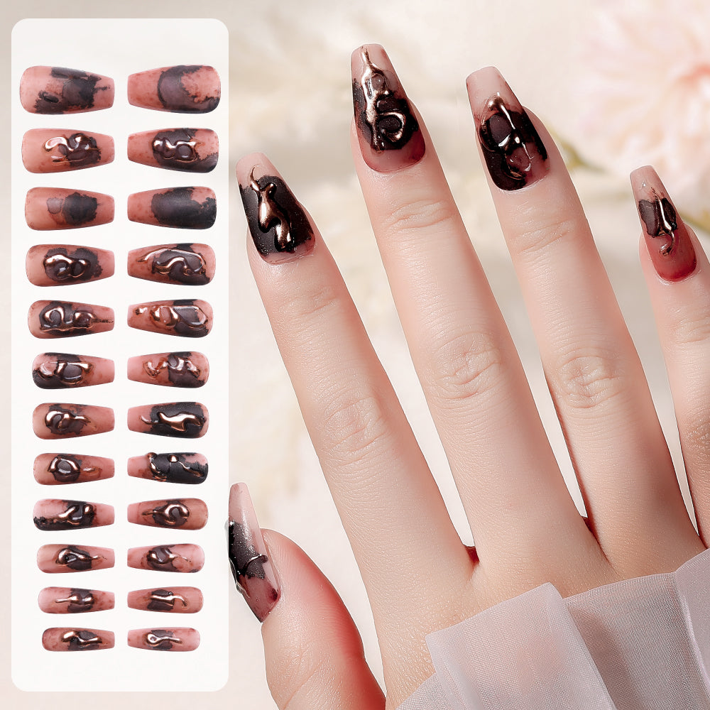 Fake Nail Patches Hand Wearing Art