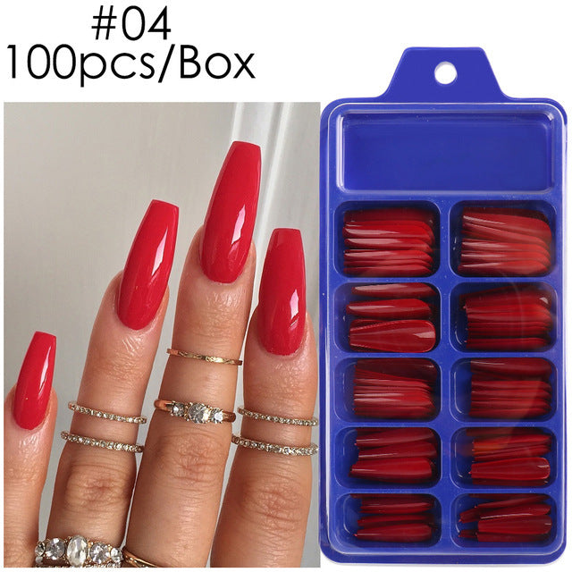 Blue Box Full Paste Wear Long Ballet Nail Plate
