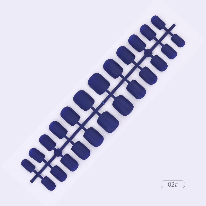 24pcs Solid Color Wear Fake Nail