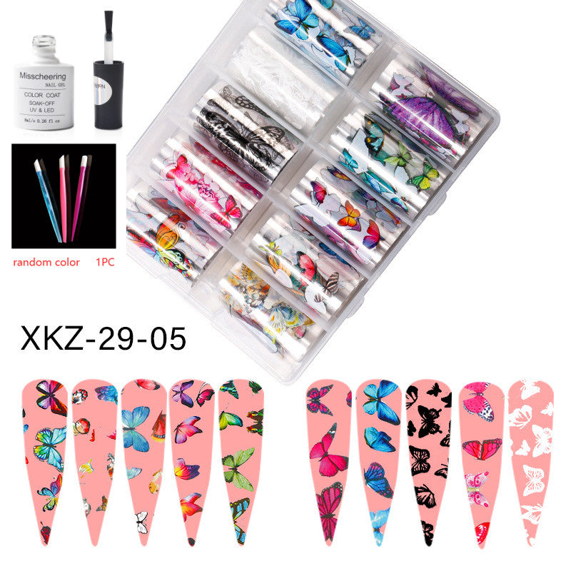 Nail Art Transfer Foils Set Of 12