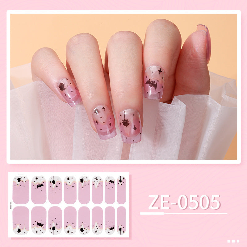 Apply Oil Film Fluorescent Nail Enhancement Sticker Glow At Night