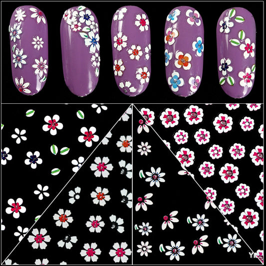 3D Three-dimensional Manicure Bronzing Sticker Butterfly Flower