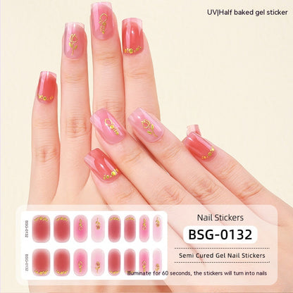 Semi-curing Gel Nail Sticker Gel Beauty