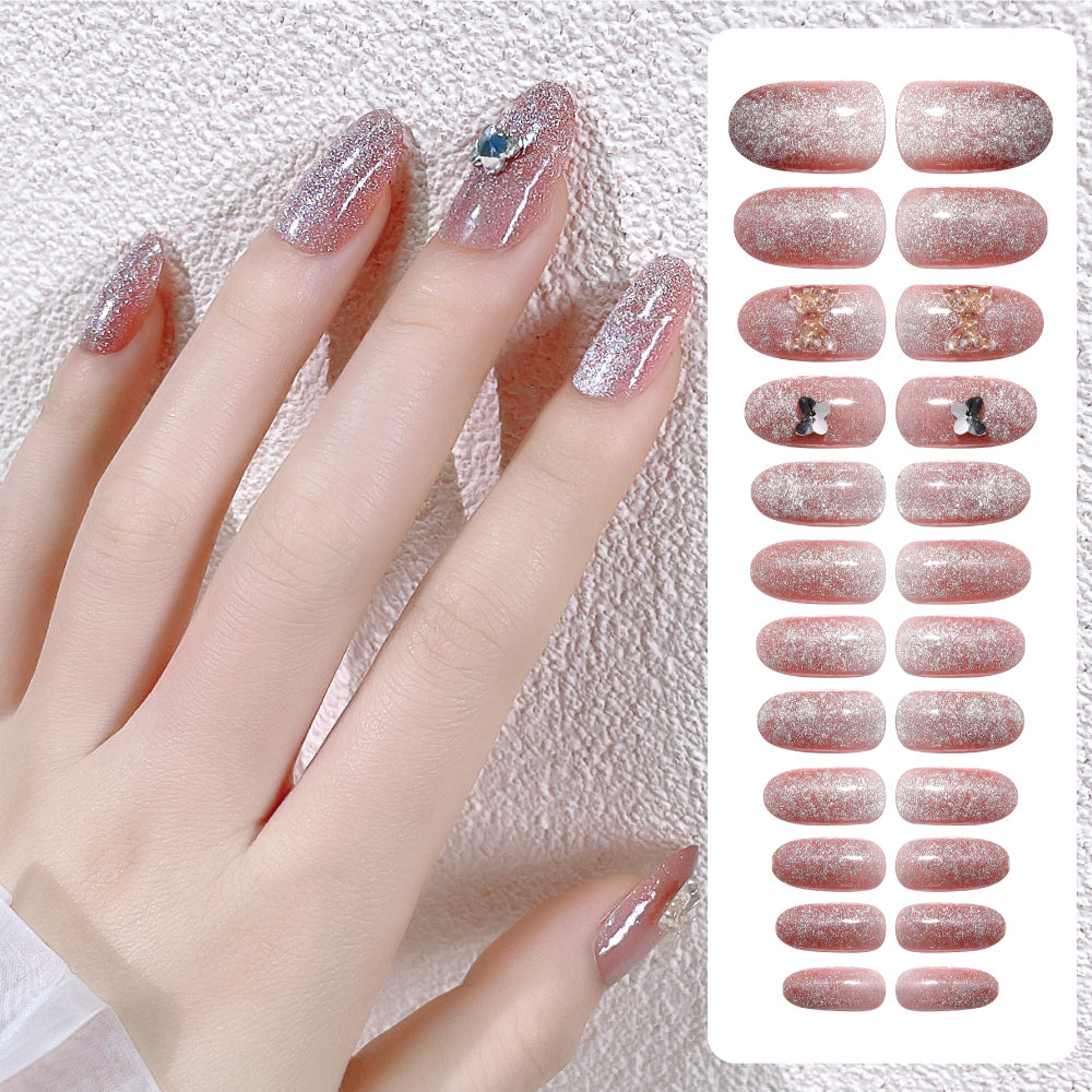 Fake Nail Patches Hand Wearing Art